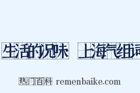 生活的况味·上海气组词是什么意思的图片